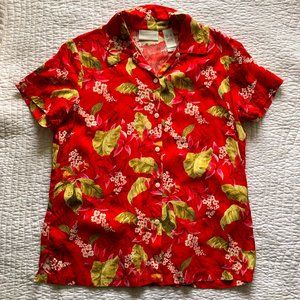 Silk Tropical Button Down